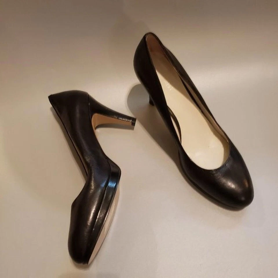 Nuevo Nine West Tacones Clásicos Cuero Negro 9.5 (Bin 2) Foto 1 de 4