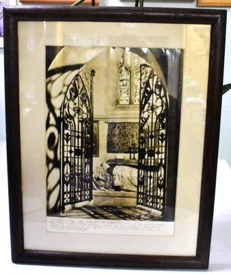 Lou Gehrig Original Death Photo of Lying in Repose at Church 1941 Framed Rare - Image 1 of 4