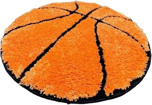 OhBeWater 30X30 Round Basketball Rug - Picture 1 of 7