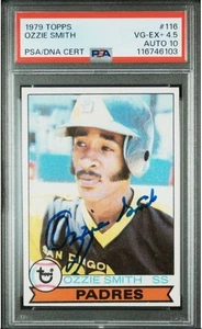 1979 Topps Ozzie Smith Signed Rookie Baseball Card PSA 4.5 DNA Certified 10 HOF - Picture 1 of 4