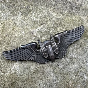 ORIGINAL WWII WW2 US Army Air Corps AAF 3-Inch Sterling Aerial Gunner Wing - Picture 1 of 2