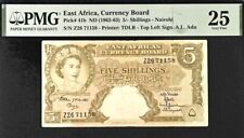 East Africa 5/-Shillings Nairobi Pick# 41b ND (1962-63)PMG 25 Very Fine Banknote