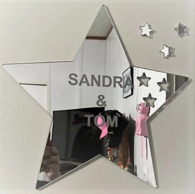 Personalised Star Door Sign Acrylic Mirror (Several Sizes Available) - Image 1 of 2