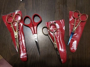 4 Pr. Scissors 1 Made In W.Germany 3 Ice Made In France Hair Scissors  - Picture 1 of 9