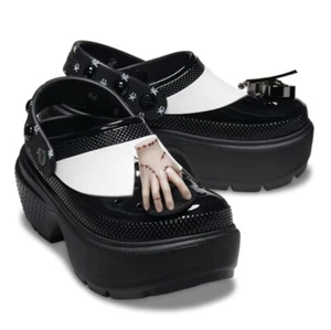 Crocs Wednesday Stomp Clog Black Women's Sizes 6 7 8 9 - Picture 1 of 6
