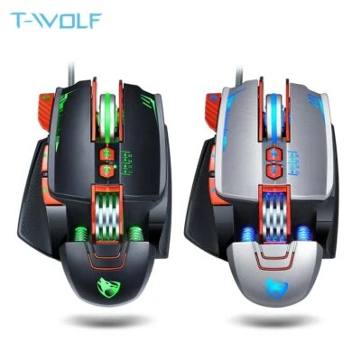 Gamer Gaming Mouse USB Wired Macro Programmable 3200D F/S Custom 8 Button Mice - Image 1 of 4