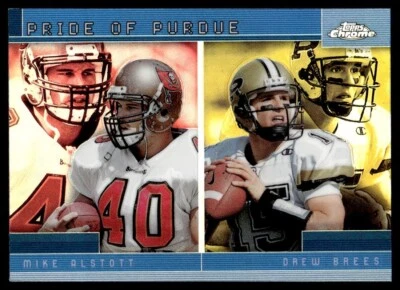 2001 TOPPS CHROME REFRACTOR RC DREW BREES MIKE ALSTOTT - Image 1 of 2