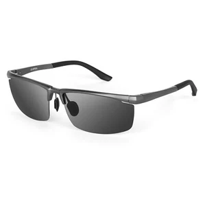 XXL Extra Large Polarized Sports Mens Driving Sunglasses 150mm wide metal frame - Picture 1 of 5