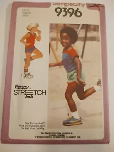 VTG Simplicity Pattern 9396 Childs Short Pullover Top & Tank Top Sz N 4, 5, 6 - Picture 1 of 2