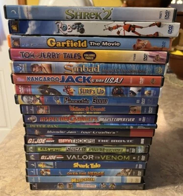 Lot of 19 Children & Family Movies (DVD) Robots, Garfield, Madagascar, Sinbad - Image 1 of 4