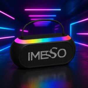 Drahtloser Bluetooth leistungsstarker Lautsprecher LED RGB Lichter Stereo - schwarz - von IMENSO - Bild 1 von 16