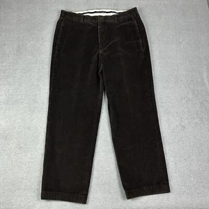 Brooks Brothers Corduroy Pants Men 34x32 Actual 35x28 Brown Hudson Trousers READ - Picture 1 of 9