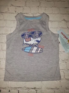 NWT Cat & Jack Boys Shark Tank Top Sizes XS 4/5, L 12/14 - Picture 1 of 3