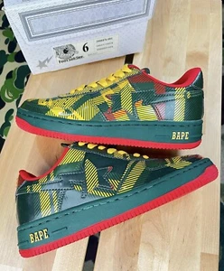 2008 A Bathing Ape "Isetan Pattern" Lackleder Bapesta 6 Bape Air Force Dunk - Bild 1 von 9