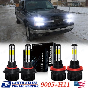 For Silverado 1500 2500 HD 2007-2015 Combo LED Headlight Hi&Low Beam Bulbs - Picture 1 of 12