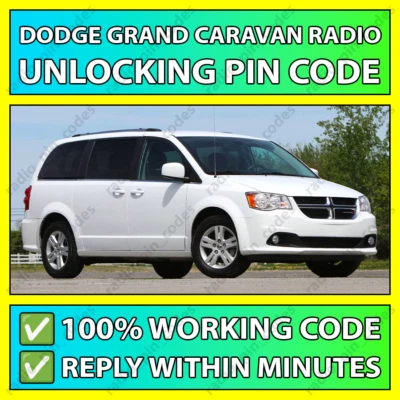 ✅DODGE GRAND CARAVAN RADIO UNLOCKING PIN CODE FOR ALL MODELS T00AM T**AA T**QN✅ - Image 1 of 4