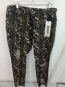 Women's YMI Cheetah Print Jogger Size 1X High Rise - Picture 1 of 7