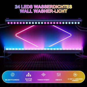 RGB 24*8W LED Bühnenbeleuchtung Wall Washer Licht Bar DMX Show Strobe Outdoor DJ - Bild 1 von 12