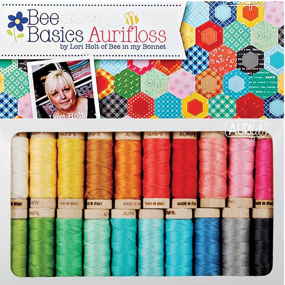 Bee Basics Aurifloss 20 6 Strand Spools 18 yards each by Lori Holt LH30BB20 - Image 1 of 1