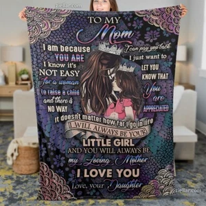 Manta To My Mom, Fondo Mandala Amor Vellón Lanzamiento Regalo de Hija - Imagen 1 de 4