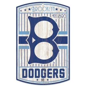 BROOKLYN DODGERS COOPERSTOWN EST. 1890 WOOD SIGN 11"x17" NEW WINCRAFT 😎⚾ - Picture 1 of 1