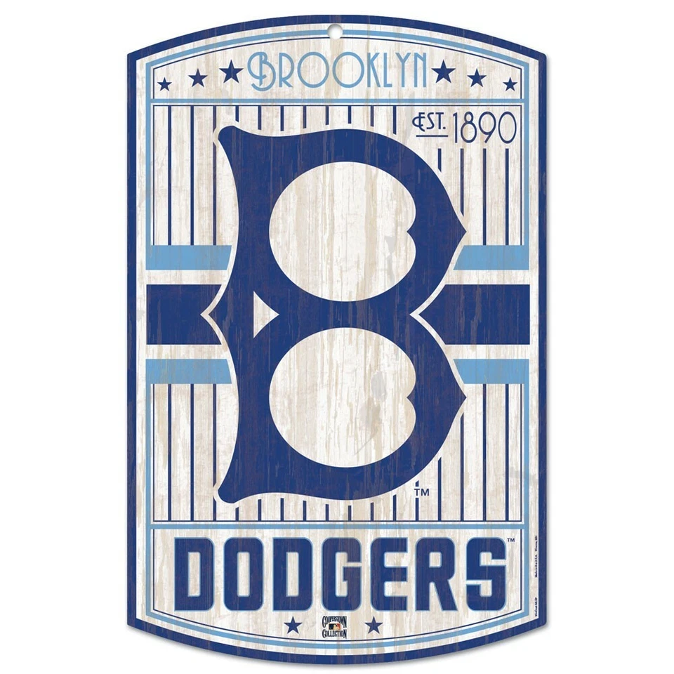 BROOKLYN DODGERS COOPERSTOWN EST. 1890 WOOD SIGN 11"x17" NEW WINCRAFT 😎⚾ - Image 1 of 1