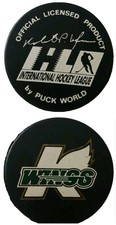 MICHIGAN K-WINGS IHL VINTAGE OFFICIAL HOCKEY PUCK CZECH REPUBLIC BY PUCK WORLD