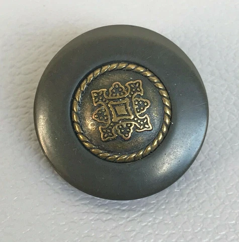 Antique Austria / Germany  Brass and Bakelite Button Cover