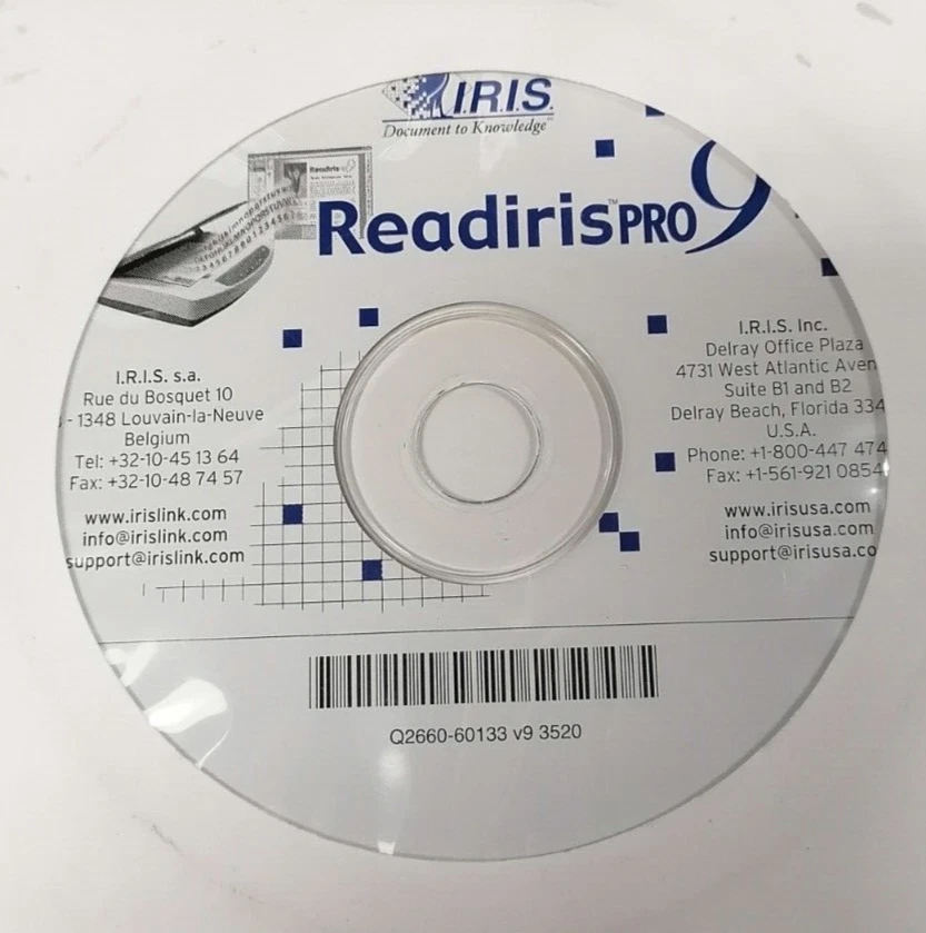 I.R.I.S Readiris Pro 9 Software CD - Image 1 of 1