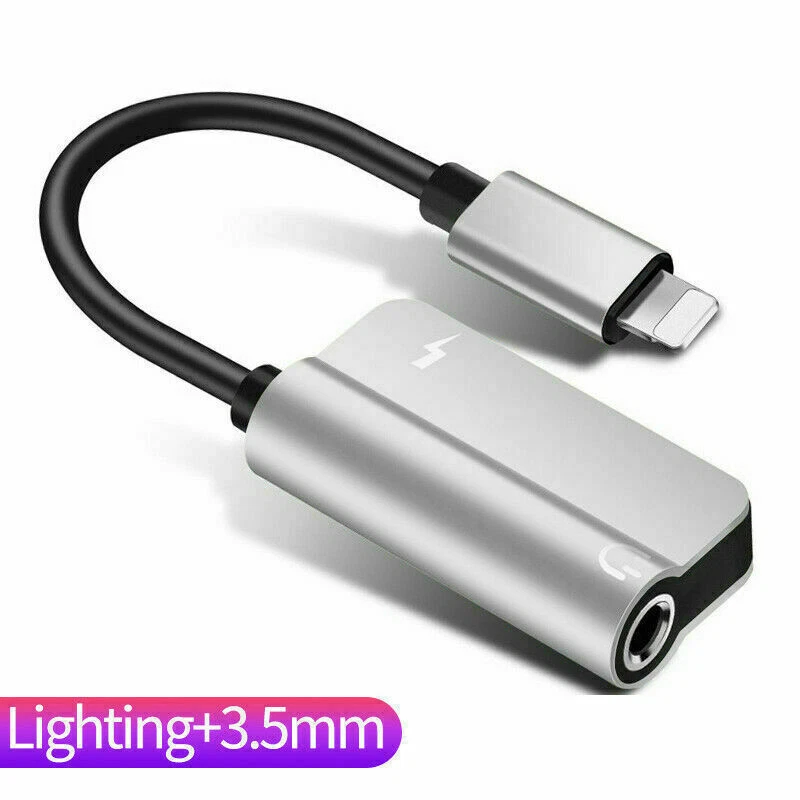 3.5mm Headphone Jack AUX Splitter Adapter and Charger For iPhone13 12 11 XS X 8  - Image 1 of 4