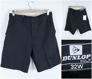 Mens Golf Shorts Small Size W32 L21 Black Chino Summer Sports Pants, New - Picture 1 of 12