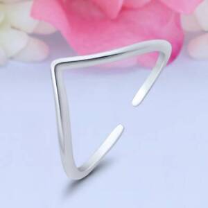 Valentine Gift Women's Solid Metal 925 Sterling Silver V Shape Style Toe Ring