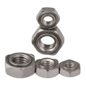 M3 M4 M5 to M12 Hexagon Weld Nuts A2 Stainless Steel DIN929 Thread Welding Nuts - Picture 1 of 6