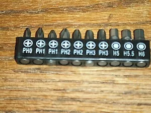 JUEGO DE PUNTAS DE DESTORNILLADOR CRAFTSMAN SIN MARCA 7 PHILLIPS, 3 HEXADECIMALES, JUEGO DE 10 PUNTAS - Imagen 1 de 1