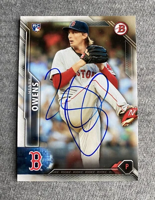 BOSTON RED SOX- HENRY OWENS AUTOGRAPH 2016 BOWMAN RC #129 TRADING CARD Foto 1 de 2