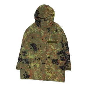 Vintage Mens Green Camouflage Hooded German Military Jacket | Army Coat VTG - Picture 1 of 2