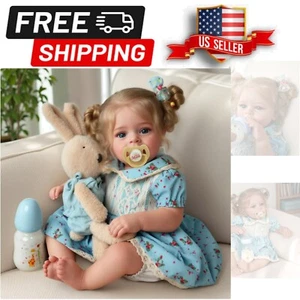 Soft 18-Inch Reborn Baby Doll with Blue Eyes - Ideal for Birthday & Holidays - Picture 1 of 11