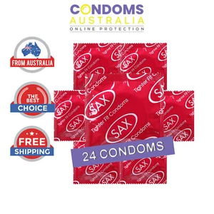 Sax Tighter Fitting Condoms (24 Condoms) Free Shipping - Picture 1 of 6