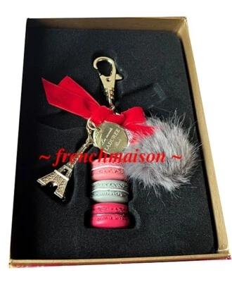 LADUREE Torre Eiffel Francesa Macaron Imitación Piel Llavero Llavero Caja de Regalo PARÍS Nuevo Foto 1 de 4