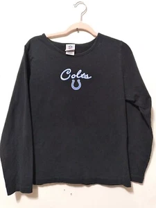 INDIANAPOLIS COLTS Women's long sleeve t-shirt L NFL FOR HER black Football. T6 - Picture 1 of 4