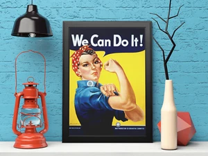 Rosie the Riveter Poster "We Can Do It" | WW2 Propagandakunst gerahmt oder ungerahmt - Bild 1 von 43