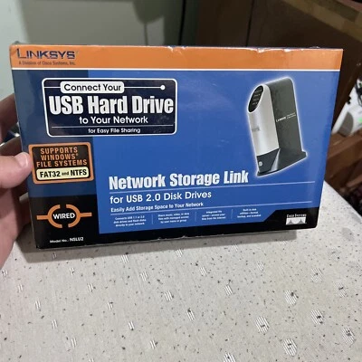Linksys [ CISCO ] NSLU2 Network Storage Link - Wired USB 2.0 - Sealed - Image 1 of 4