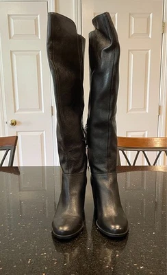 Naturalizer Kyrie Botas Anchas de Pantorrilla Resistentes al Agua Sobre la Rodilla Negras Talla 8.5M Foto 1 de 4