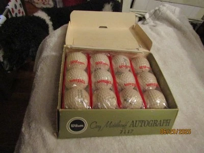 Vintage Wilson Cary Middlecoff Autograph Golf Ball Box of 12 Balls 4 Sleeves NOS - Image 1 of 4