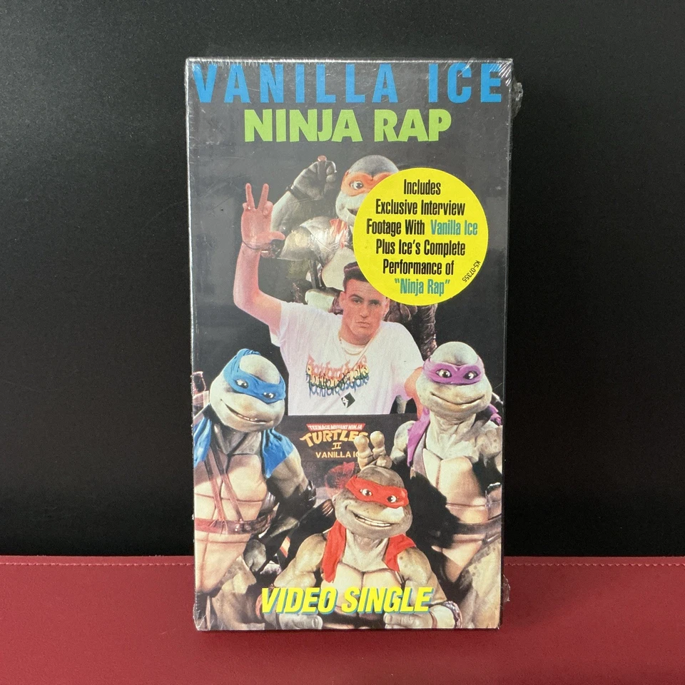VANILLA ICE NINJA RAP VHS VIDEO SINGLE NEW SEALED TMNT TEENAGE MUTANT TURTLES - Image 1 of 4