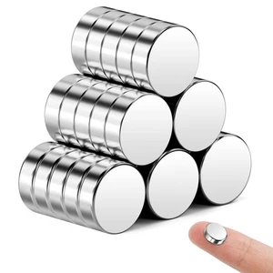 30 Pack 10×3mm Rare Earth Magnets for Crafts, Small Magnets, Round Magnets, - Picture 1 of 6