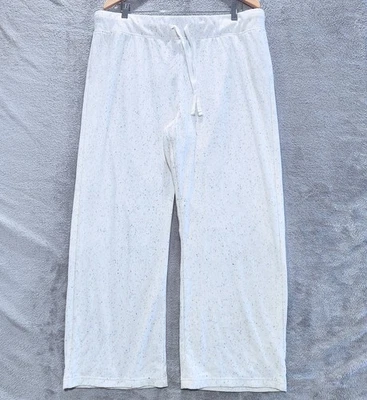 J. Pantalones deportivos Crew para mujer color crema arco iris moteado pierna ancha cordón talla XL Foto 1 de 4