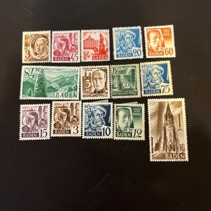 14 German Baden Wurttemberg Rheiland-Pfalz MH Stamps- Lot A-79984 - Picture 1 of 1