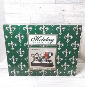 Holiday Treasures Santa Snowman Band Musical Figure With Box. No Music - Picture 1 of 9