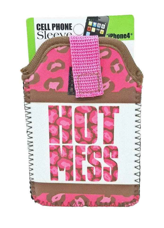 GetCharged Hot Mess Design Neoprene Cell Phone Sleeve For iPhone 4 - Image 1 of 2